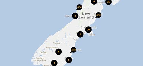 ASB ATMs - South Island