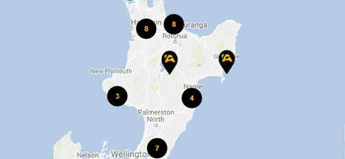 ASB Branches - North Island