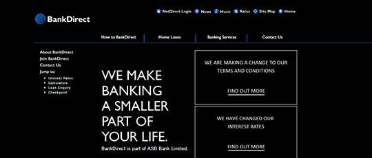 BankDirect Online Website